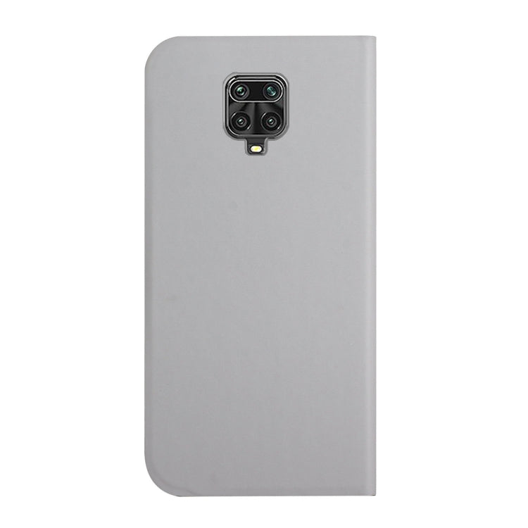 For Xiaomi Redmi Note 9 Pro 3-Folding Ultrathin Skin Feel Magnetic Solid Color Horizontal Flip Leather Case with Holder