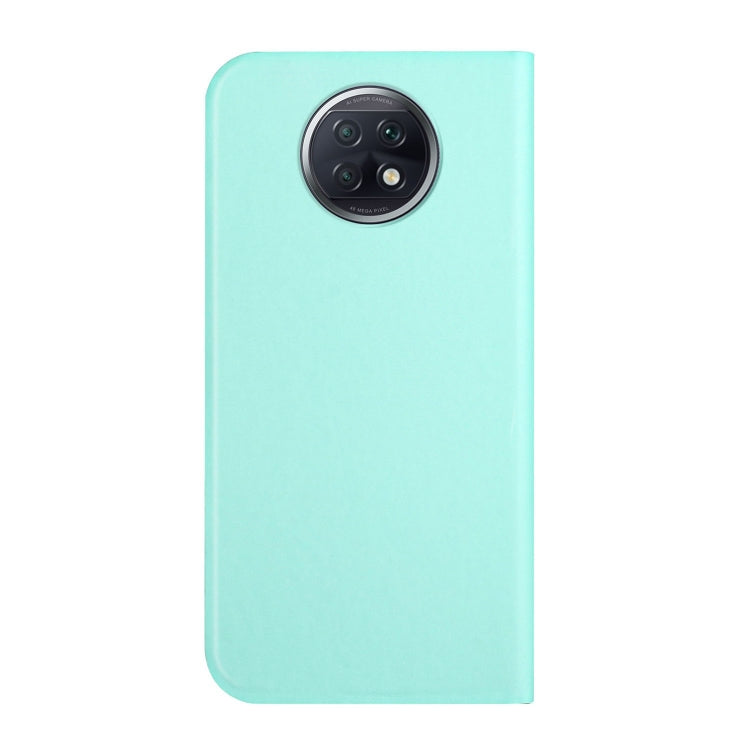 For Xiaomi Redmi Note 9T 5G 3-Folding Ultrathin Skin Feel Magnetic Solid Color Horizontal Flip Leather Case with Holder
