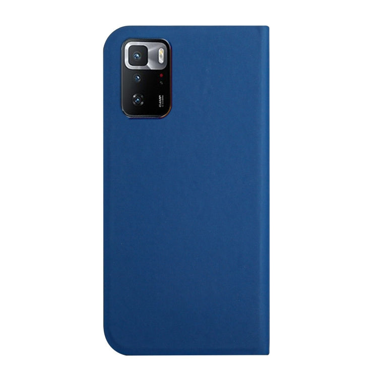 For Xiaomi Poco X3 GT 3-Folding Ultrathin Skin Feel Magnetic Solid Color Horizontal Flip Leather Case with Holder