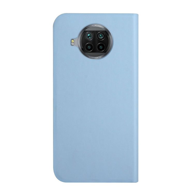 For Xiaomi Mi 10T Lite 5G 3-Folding Ultrathin Skin Feel Magnetic Solid Color Horizontal Flip Leather Case with Holder