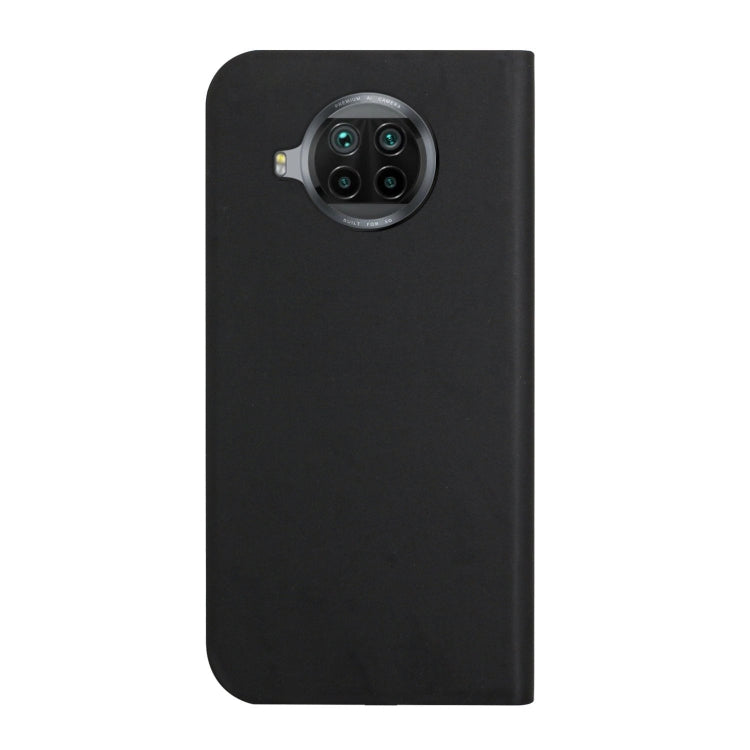For Xiaomi Mi 10T Lite 5G 3-Folding Ultrathin Skin Feel Magnetic Solid Color Horizontal Flip Leather Case with Holder