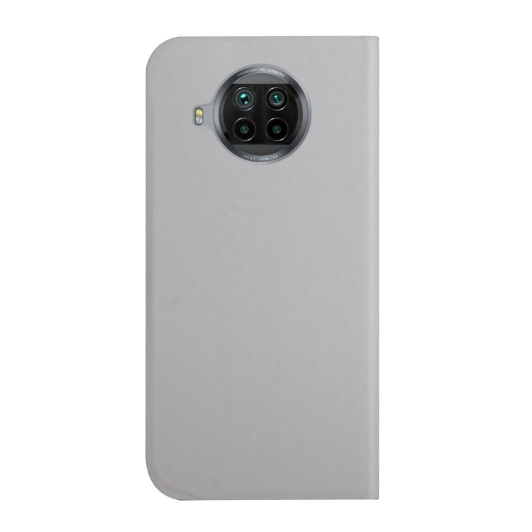 For Xiaomi Mi 10T Lite 5G 3-Folding Ultrathin Skin Feel Magnetic Solid Color Horizontal Flip Leather Case with Holder