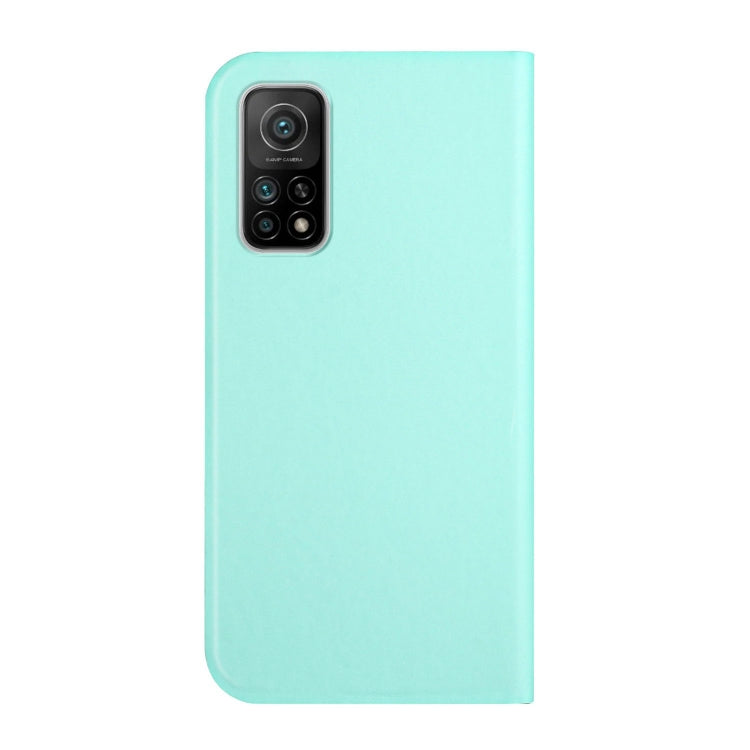 For Xiaomi Mi 10T 5G / 10T Pro 5G 3-Folding Ultrathin Skin Feel Magnetic Solid Color Horizontal Flip Leather Case with Holder