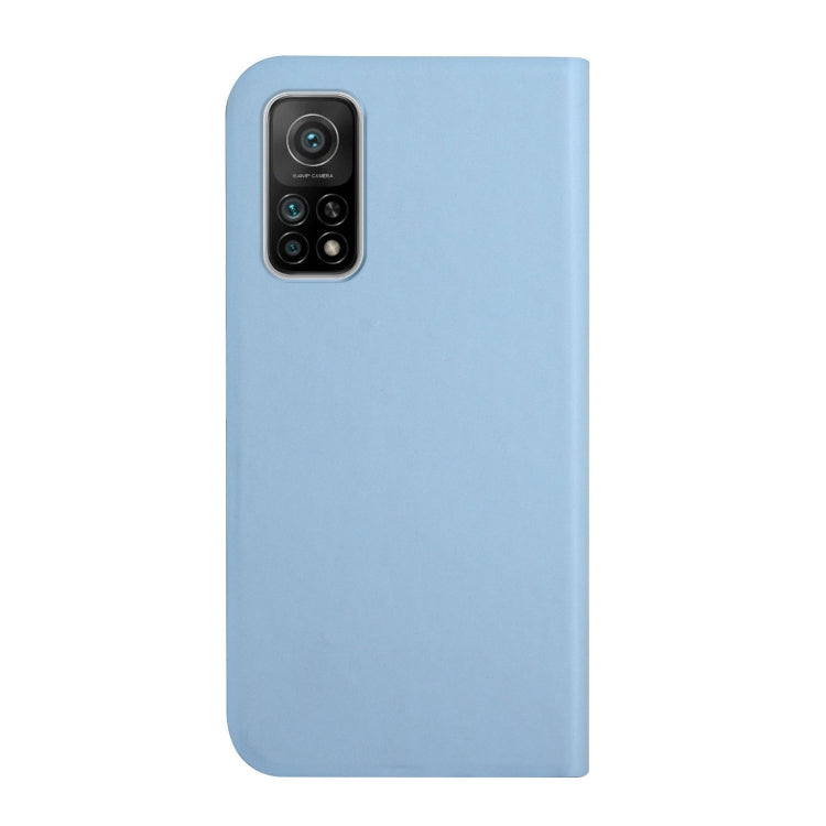 For Xiaomi Mi 10T 5G / 10T Pro 5G 3-Folding Ultrathin Skin Feel Magnetic Solid Color Horizontal Flip Leather Case with Holder