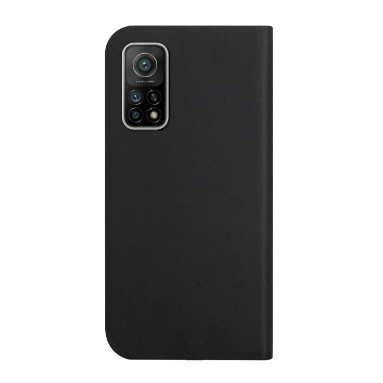For Xiaomi Mi 10T 5G / 10T Pro 5G 3-Folding Ultrathin Skin Feel Magnetic Solid Color Horizontal Flip Leather Case with Holder