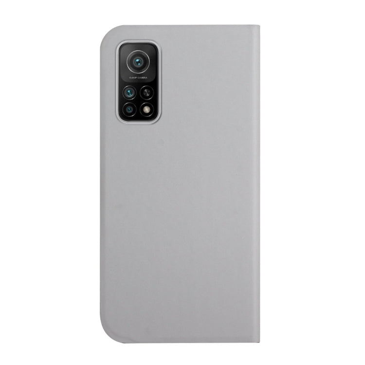 For Xiaomi Mi 10T 5G / 10T Pro 5G 3-Folding Ultrathin Skin Feel Magnetic Solid Color Horizontal Flip Leather Case with Holder