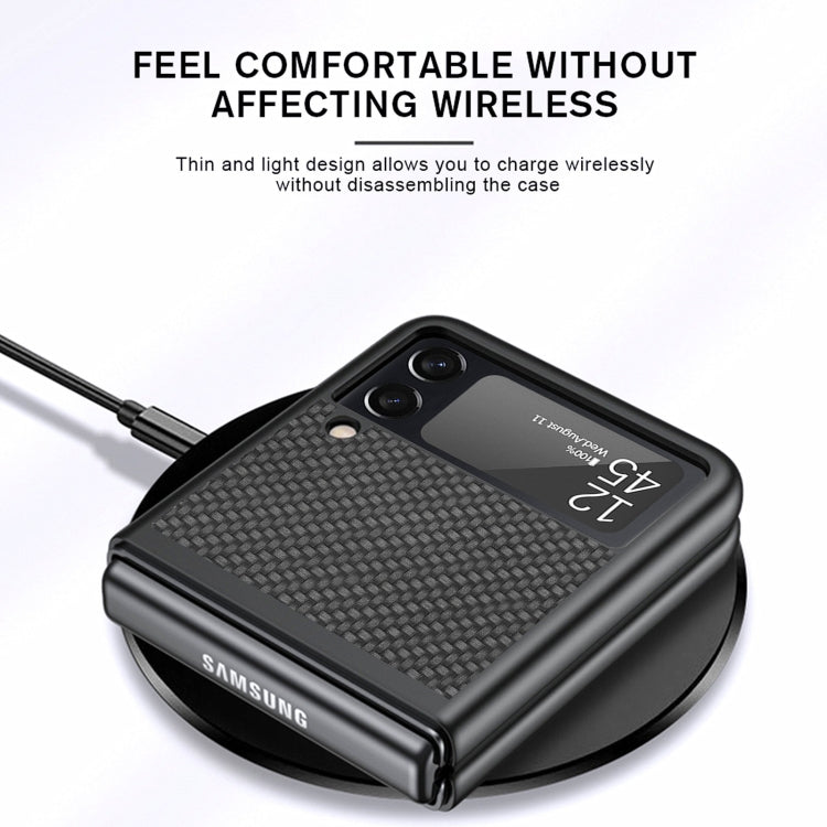 For Samsung Galaxy Z Flip3 5G Cross Pattern Slim PC Protective Case