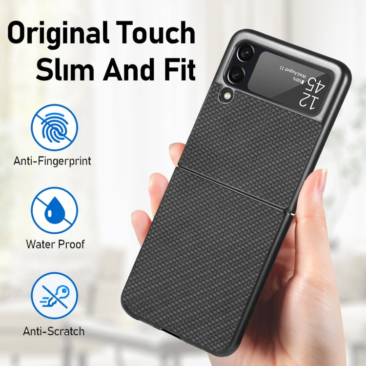 For Samsung Galaxy Z Flip3 5G Cross Pattern Slim PC Protective Case