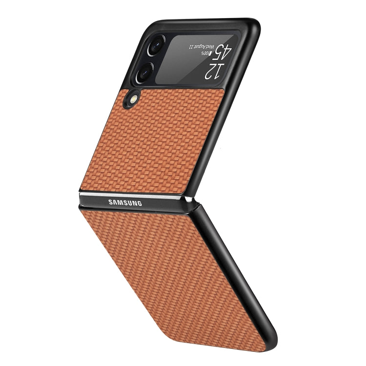 For Samsung Galaxy Z Flip3 5G Cross Pattern Slim PC Protective Case