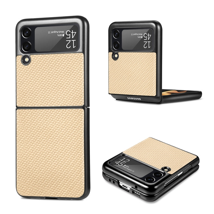 For Samsung Galaxy Z Flip3 5G Cross Pattern Slim PC Protective Case