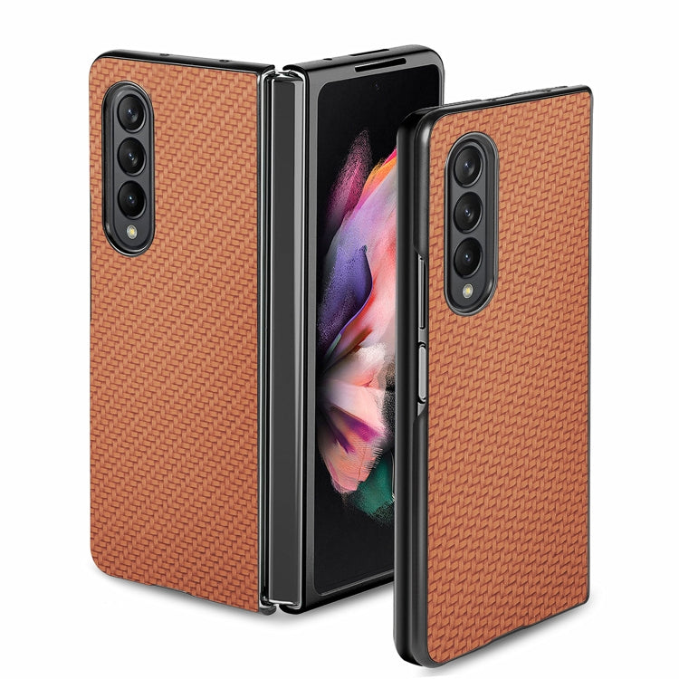 For Samsung Galaxy Z Fold3 5G Cross Pattern Slim PC Protective Case