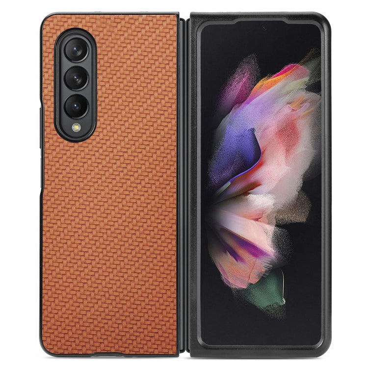 For Samsung Galaxy Z Fold3 5G Cross Pattern Slim PC Protective Case