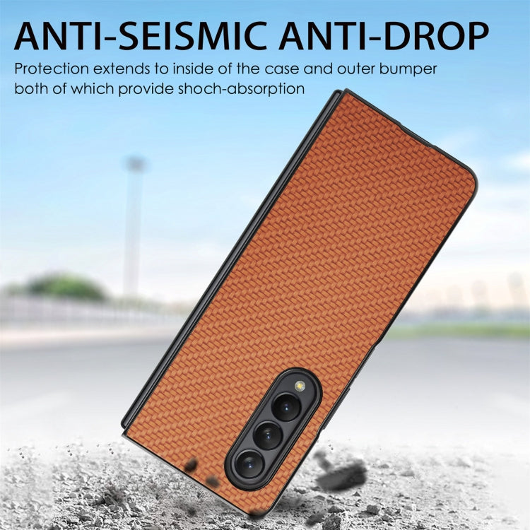 For Samsung Galaxy Z Fold3 5G Cross Pattern Slim PC Protective Case