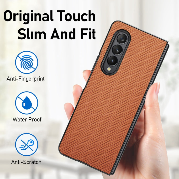 For Samsung Galaxy Z Fold3 5G Cross Pattern Slim PC Protective Case