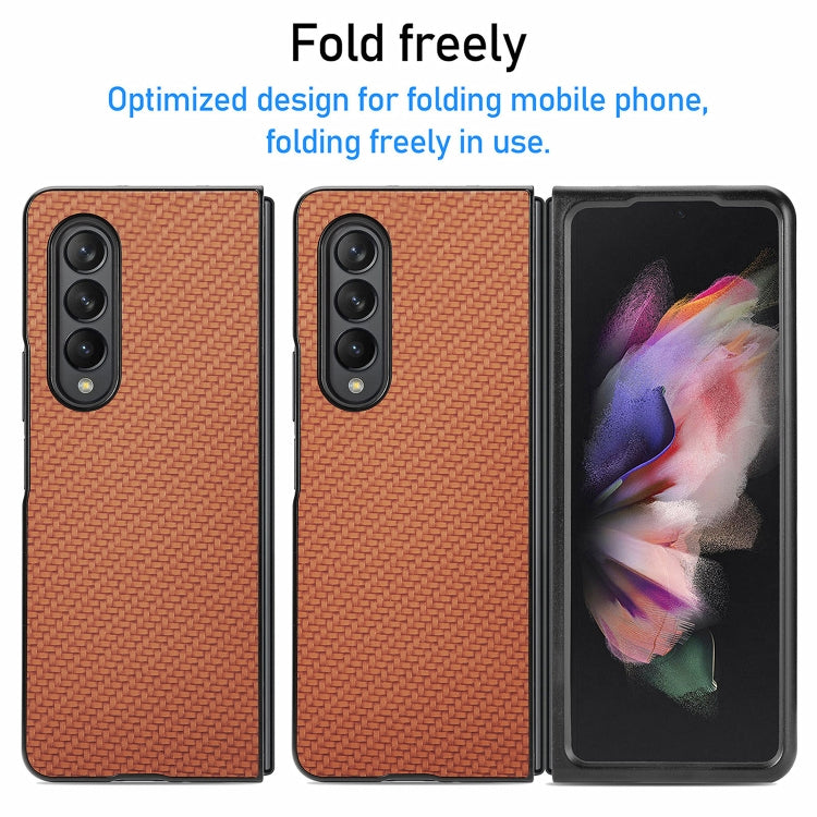 For Samsung Galaxy Z Fold3 5G Cross Pattern Slim PC Protective Case