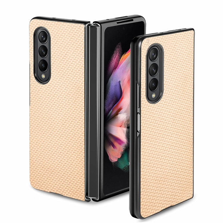 For Samsung Galaxy Z Fold3 5G Cross Pattern Slim PC Protective Case