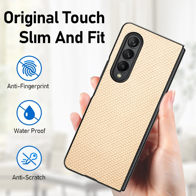 For Samsung Galaxy Z Fold3 5G Cross Pattern Slim PC Protective Case