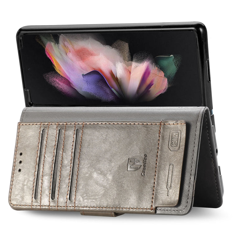 For Samsung Galaxy Z Fold3 5G CaseNeo Business Splicing Dual Magnetic Buckle Horizontal Flip PU Leather Case with Holder & Card Slots & Wallet