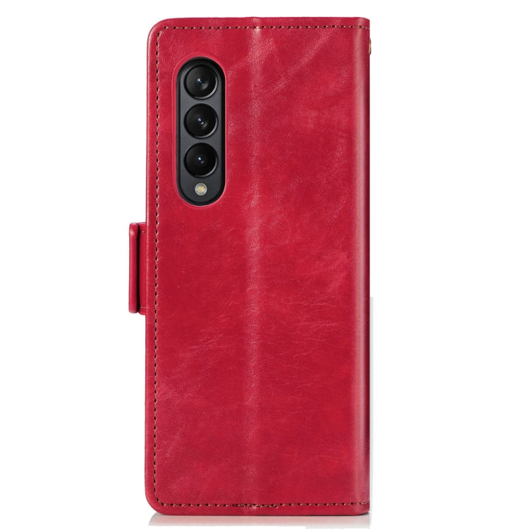 For Samsung Galaxy Z Fold3 5G CaseNeo Business Splicing Dual Magnetic Buckle Horizontal Flip PU Leather Case with Holder & Card Slots & Wallet