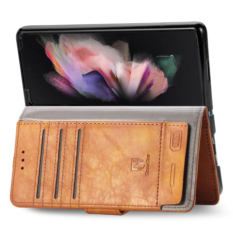 For Samsung Galaxy Z Fold3 5G CaseNeo Business Splicing Dual Magnetic Buckle Horizontal Flip PU Leather Case with Holder & Card Slots & Wallet