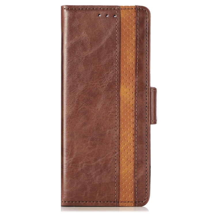 For Samsung Galaxy Z Fold3 5G CaseNeo Business Splicing Dual Magnetic Buckle Horizontal Flip PU Leather Case with Holder & Card Slots & Wallet