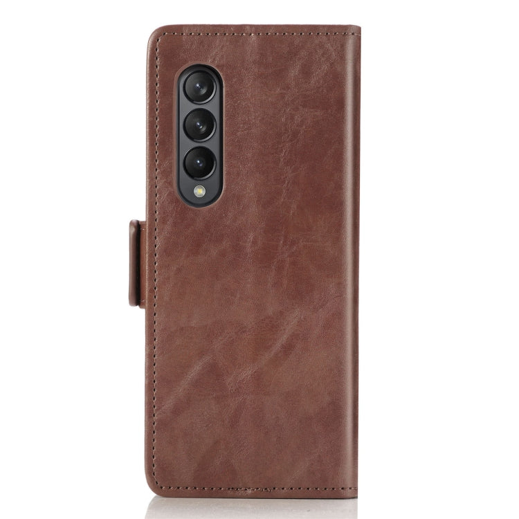 For Samsung Galaxy Z Fold3 5G CaseNeo Business Splicing Dual Magnetic Buckle Horizontal Flip PU Leather Case with Holder & Card Slots & Wallet
