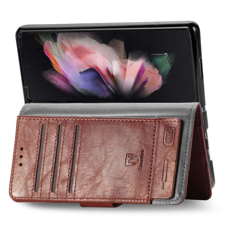 For Samsung Galaxy Z Fold3 5G CaseNeo Business Splicing Dual Magnetic Buckle Horizontal Flip PU Leather Case with Holder & Card Slots & Wallet
