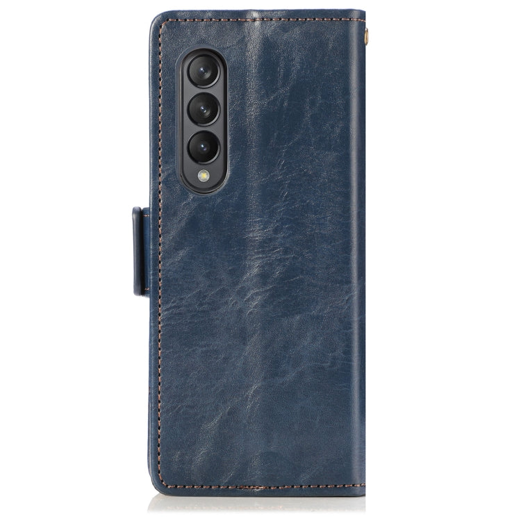 For Samsung Galaxy Z Fold3 5G CaseNeo Business Splicing Dual Magnetic Buckle Horizontal Flip PU Leather Case with Holder & Card Slots & Wallet