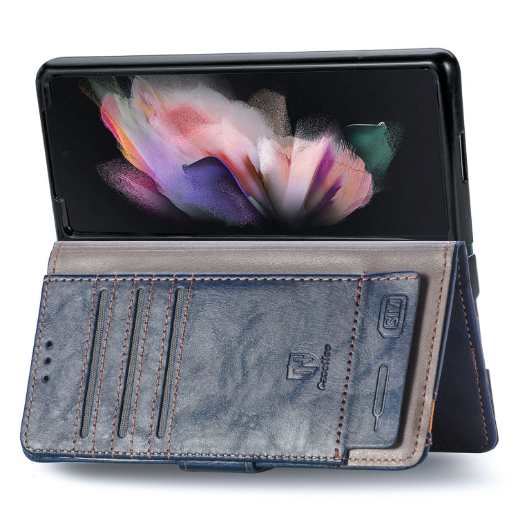 For Samsung Galaxy Z Fold3 5G CaseNeo Business Splicing Dual Magnetic Buckle Horizontal Flip PU Leather Case with Holder & Card Slots & Wallet