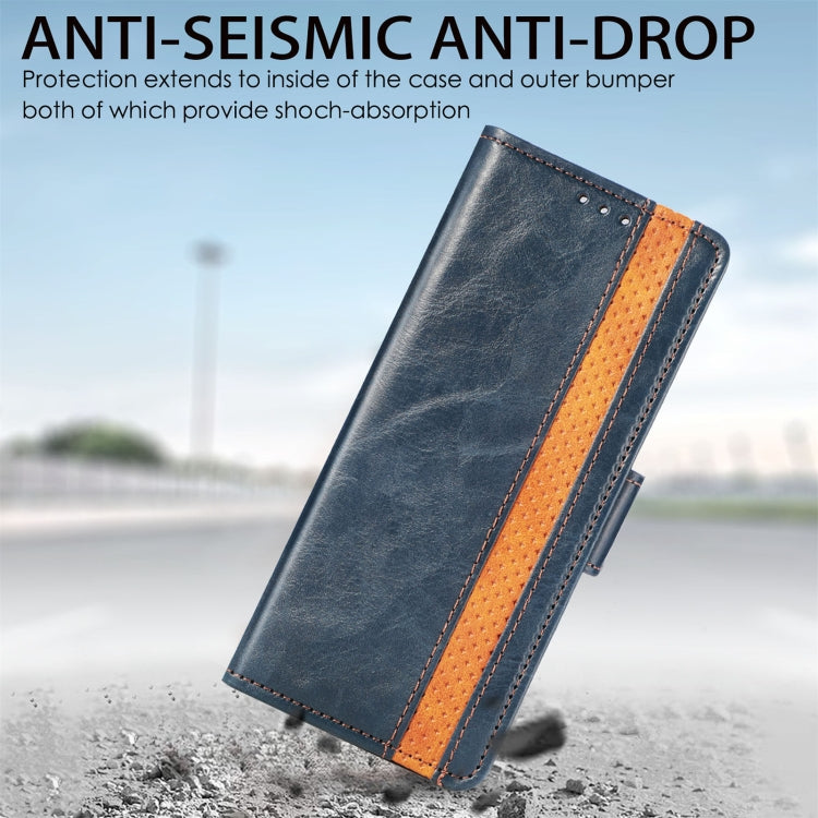 For Samsung Galaxy Z Fold3 5G CaseNeo Business Splicing Dual Magnetic Buckle Horizontal Flip PU Leather Case with Holder & Card Slots & Wallet