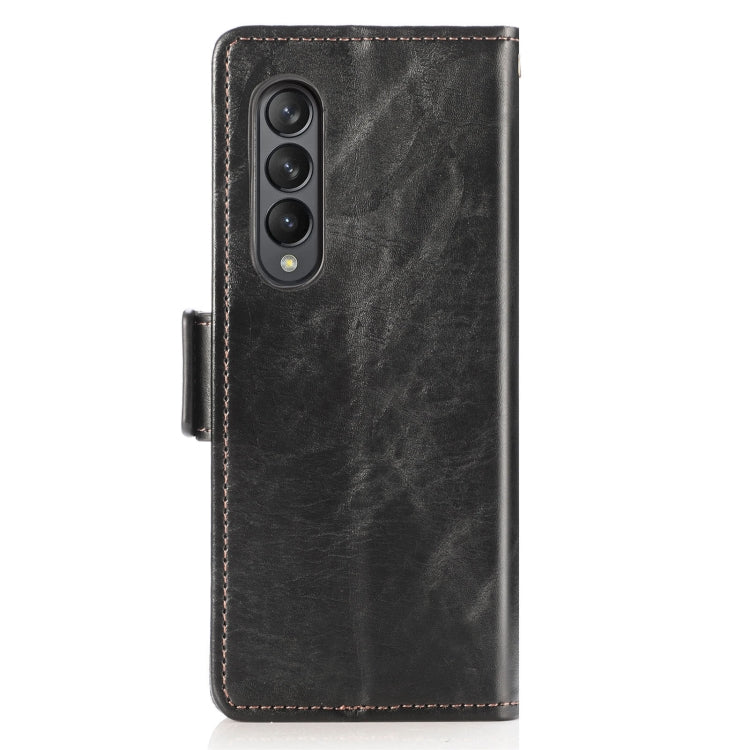 For Samsung Galaxy Z Fold3 5G CaseNeo Business Splicing Dual Magnetic Buckle Horizontal Flip PU Leather Case with Holder & Card Slots & Wallet