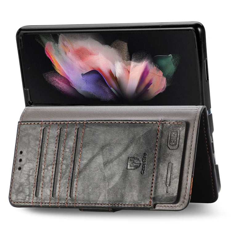 For Samsung Galaxy Z Fold3 5G CaseNeo Business Splicing Dual Magnetic Buckle Horizontal Flip PU Leather Case with Holder & Card Slots & Wallet