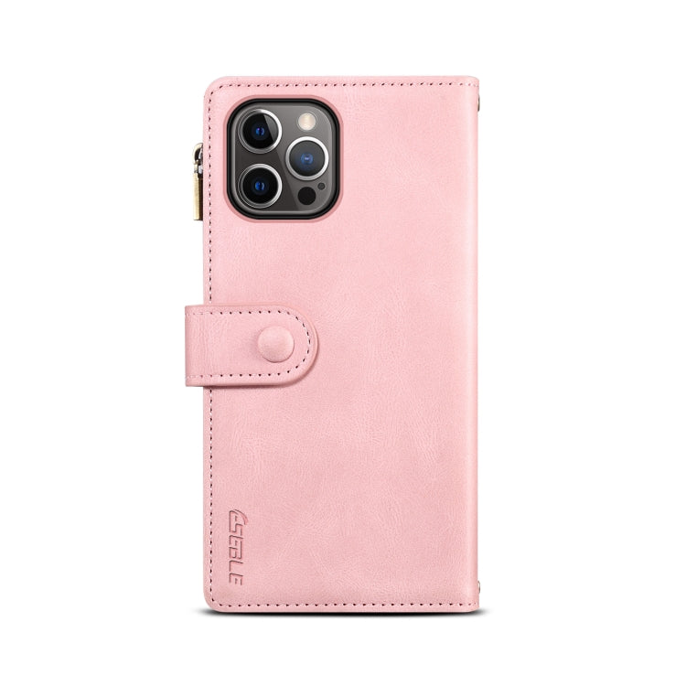 For iPhone 12 Pro Max Retro Frosted Horizontal Flip Leather Case with Holder & Card Slot & Wallet & Zipper Pocket & Lanyard