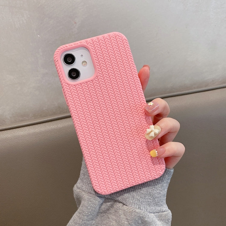 For iPhone 13 Herringbone Texture Silicone Protective Case