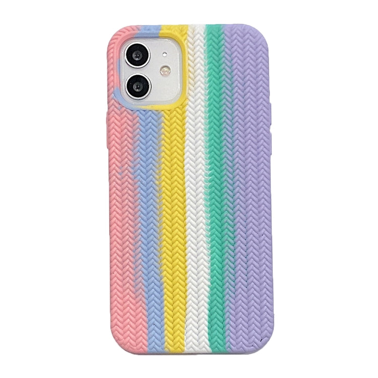 For iPhone 13 Pro Herringbone Texture Silicone Protective Case