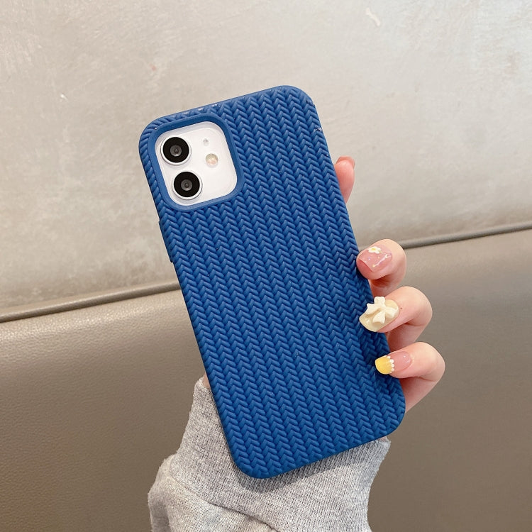 For iPhone 13 Pro Max Herringbone Texture Silicone Protective Case