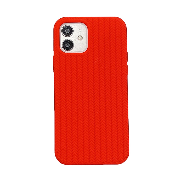 For iPhone 13 Pro Max Herringbone Texture Silicone Protective Case