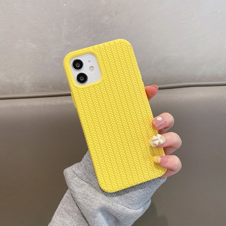 For iPhone 13 Pro Max Herringbone Texture Silicone Protective Case