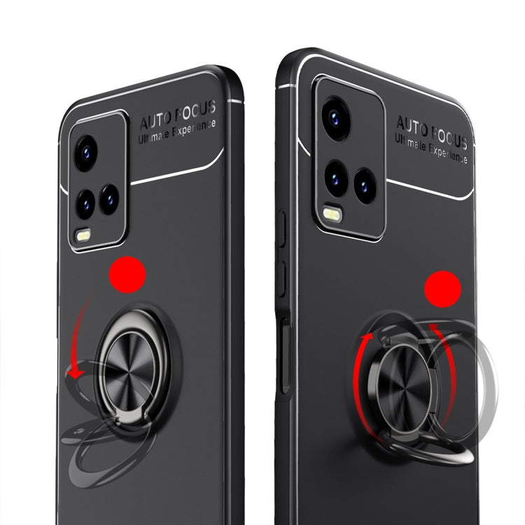 For vivo Y21 / Y33S Metal Ring Holder 360 Degree Rotating TPU Case