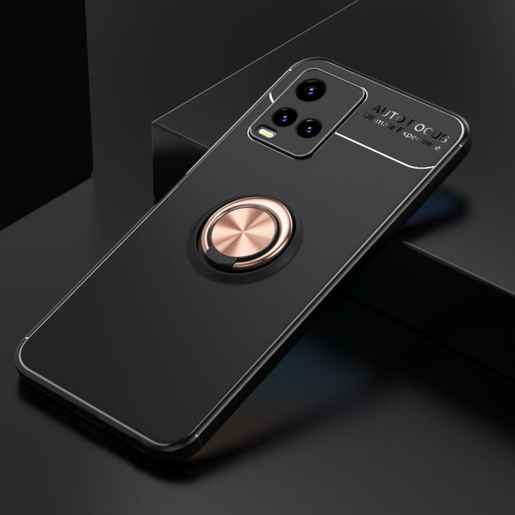 For vivo Y21 / Y33S Metal Ring Holder 360 Degree Rotating TPU Case
