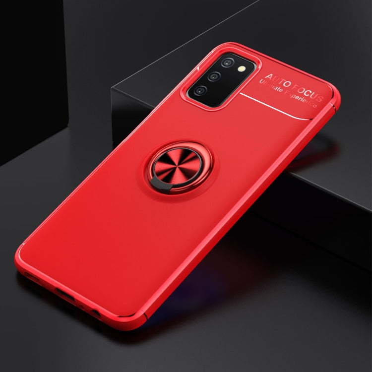 For Samsung Galaxy A03s 164mm Metal Ring Holder 360 Degree Rotating TPU Case