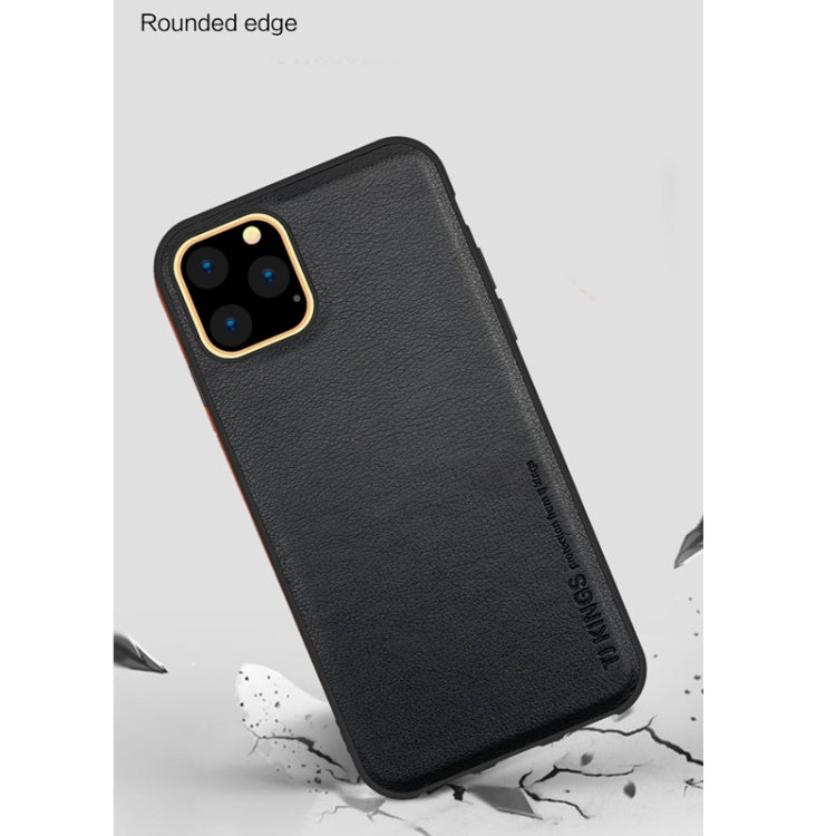 For iPhone 11 Pro TJ KINGS Retro Series Shockproof PC + TPU + Top-grain Case