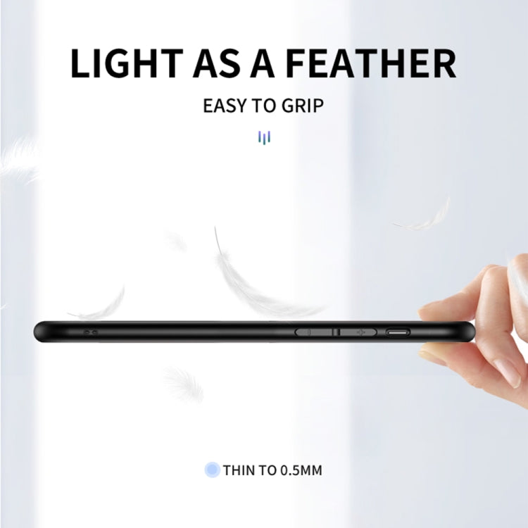 For Samsung Galaxy A20s Gradient Carbon Fiber Texture TPU Border Tempered Glass Case