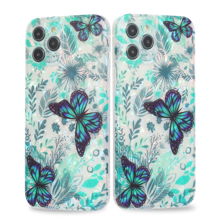 For iPhone 13 Butterfly Shell Colorful Series Pattern IMD TPU Shockproof Case