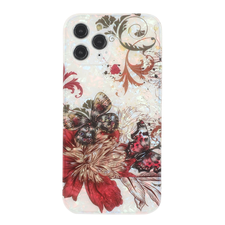 For iPhone 13 Pro Butterfly Shell Colorful Series Pattern IMD TPU Shockproof Case