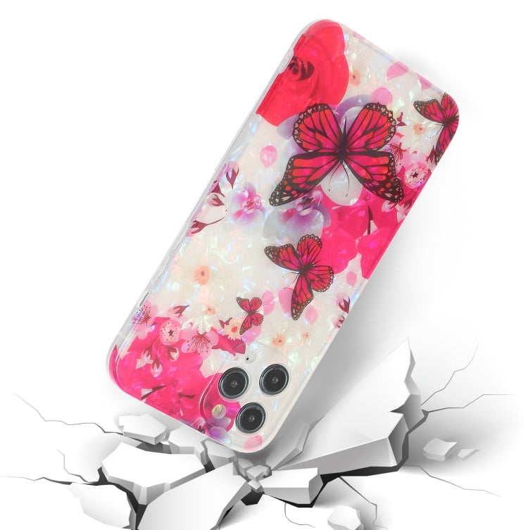 For iPhone 13 Pro Butterfly Shell Colorful Series Pattern IMD TPU Shockproof Case