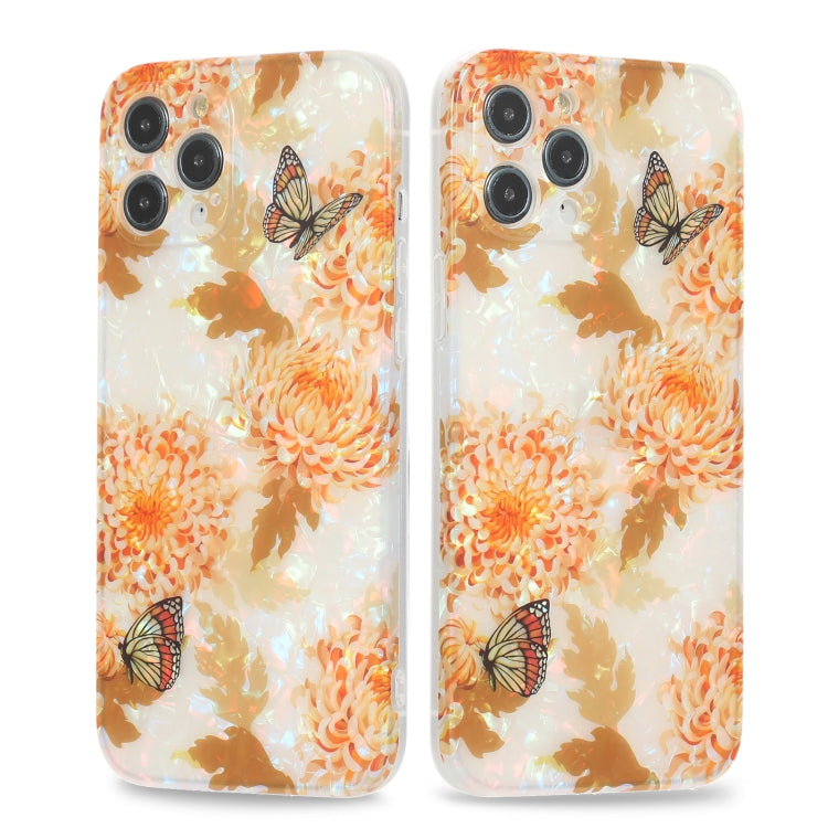 For iPhone 13 Pro Max Butterfly Shell Colorful Series Pattern IMD TPU Shockproof Case