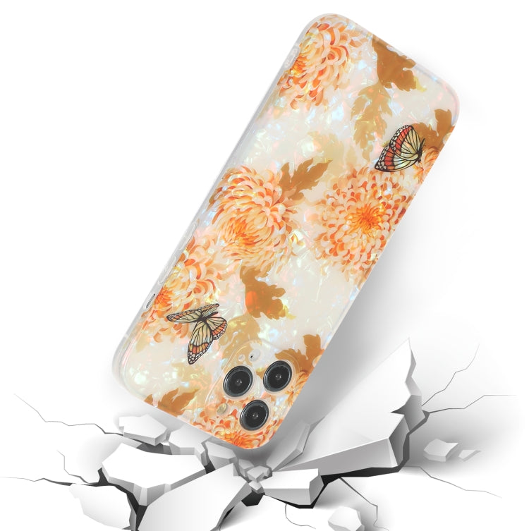 For iPhone 13 Pro Max Butterfly Shell Colorful Series Pattern IMD TPU Shockproof Case