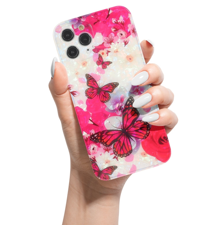 For iPhone 13 Pro Max Butterfly Shell Colorful Series Pattern IMD TPU Shockproof Case