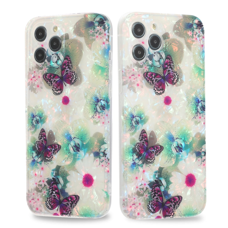 For iPhone 13 Pro Max Butterfly Shell Colorful Series Pattern IMD TPU Shockproof Case